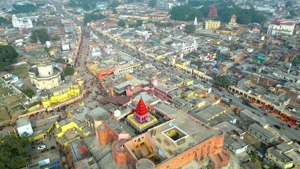 Ayodhya Drone view Shri Ram Mandir, Shri Hanuman Garhi Mandir, Lata Mangeshkar Chowk and Ram ki...