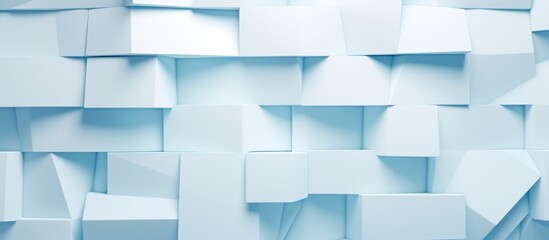 Beautiful futuristic Geometric background for your presentation. Textured intricate 3D wall, Blue tones