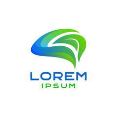 Nature Brain Logo Template