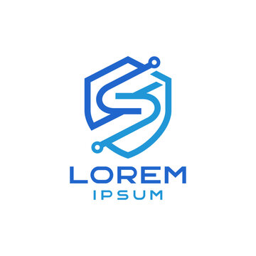 Modern Letter S Digital Logo Template