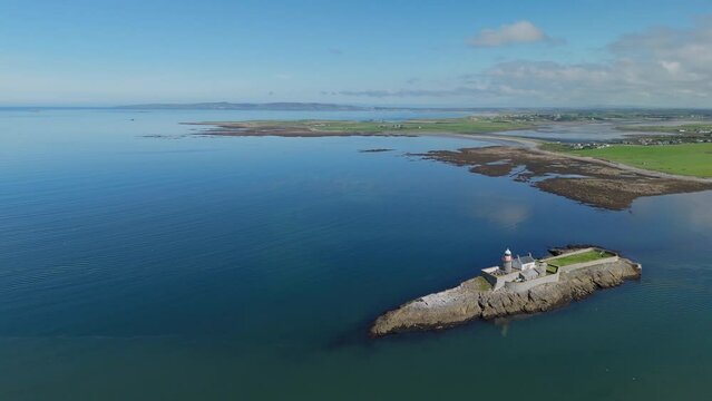 Fenit lighthouse Ireland Aerial view