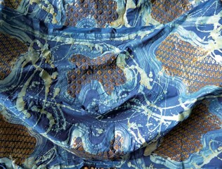 Original written batik with abstract motifs typical of Solo Indonesia