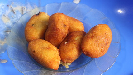 Combro, traditional Indonesian food from fried cassava.