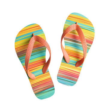 A pair of flip-flops isolated on a transparent background 