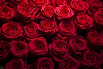 A Beautiful Array of Vibrant Red Roses