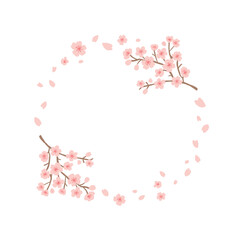 桜のベクターイラスト　フレーム