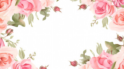 Flower composition background, decorative flower background pattern, floral border background