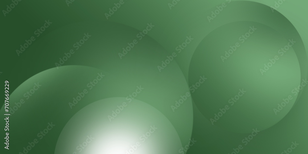 Poster Minimal abstract green circle color shape overlap layers geometric dynamic background
