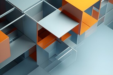 Modern Geometric Shelves in Vibrant Colors