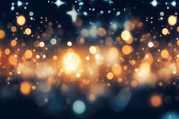 Dark Blurred Christmas Lights Background