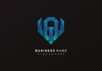 logo business letter A