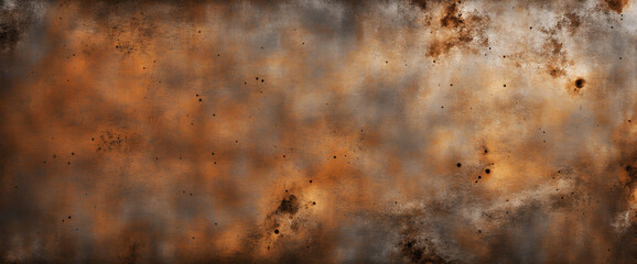 Abstract metal grunge background. Copy space. The border. Rusty and moldy metal surface. Wide banner. Panoramic.