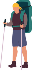Male Hiker Illustration