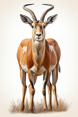 "Elegance Unleashed - Antelope Isolated on White Background"

