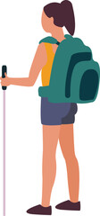 Female Hiker Illustration 