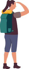 Fototapeta premium Female Hiker Illustration 