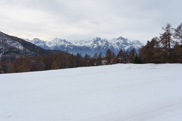 Fototapeta na wymiar Valle d'Aosta, località Saint Barthelemy a Lignan