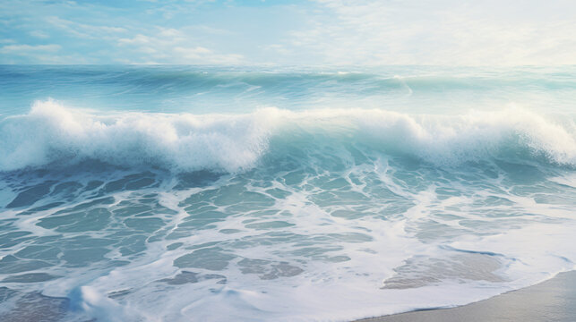 An image of a calm ocean with waves gently crashing