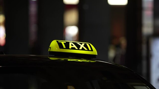 taxi sign in the city