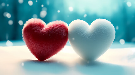 Fototapeta premium Vibrant Valentine's Day background with red hearts