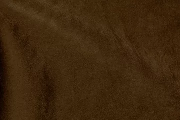 Foto op Aluminium Brown color velvet fabric texture used as background. Empty brown fabric background of soft and smooth textile material. There is space for text. © Sittipol 