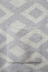 Diamond shape blouse with a big pocket, cozy abstract backdrop