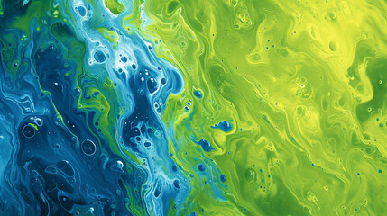 Fototapeta na wymiar Lime green & electric blue marble background
