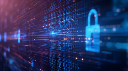 Obraz premium Cyber Security Ransomware Email Phishing Encrypted Technology, Digital Information Protected Secured,