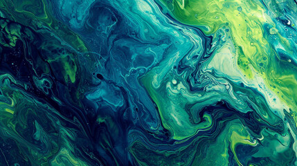Lime green & electric blue marble background