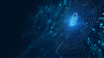 abstract blue background with code