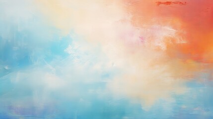 Abstract painting background with pastel positive colors and natural oil paint texture for...