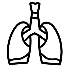 lungs line icon