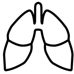 lungs line icon