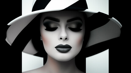 Symphony of Shadows, A Mesmerizing Fusion of Monochrome Elegance and Ethereal Glamour