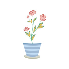Vector flower pots with beautiful colors pot