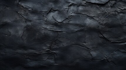 Black concrete wall with paintbrush strokes and cracks for a spooky and creepy background. Suitable for horror and halloween themes