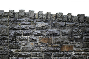 old stone wall isolated png