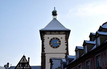 Das Schwabentor in Freiburg im Winter