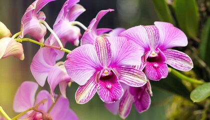 Blooming Orchids nature background
