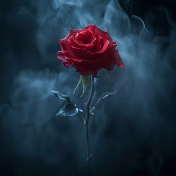 Red roses give a cold feeling when they are touched by horror.
