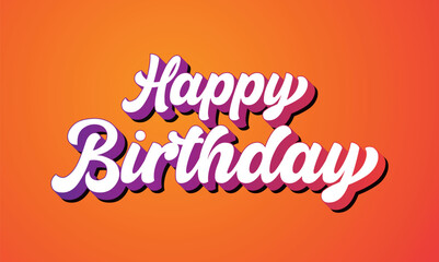 happy birthday lettering for birthday party. Vector handwriting design.