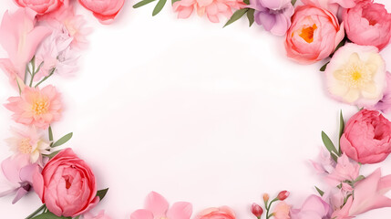 Fototapeta na wymiar Flower composition background, decorative flower background pattern, floral border background
