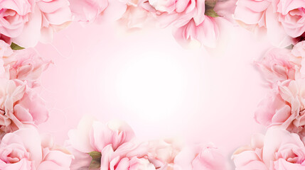 Obraz na płótnie Canvas Flower composition background, decorative flower background pattern, floral border background