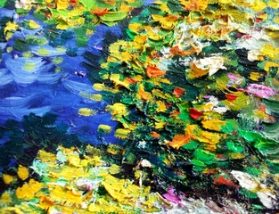 Fototapeta na wymiar brush stroke painting Abstract oil color Background 