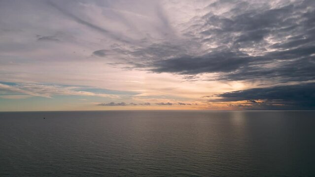 4k aerial footage at sunset over Madeira Beach near St Petersburg, Florida, USA