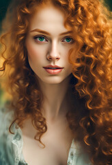 Fototapeta premium A painting of... Sun-Kissed Smile Unveiling Inner Harmony, Moonlight Draped on Velvet Eyes, Woven Threads of Story in Every Brushstroke, Where Strength Blooms Like a Delicate Rose