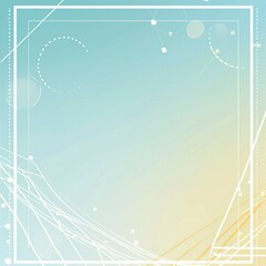 Soft Gradient Background with Abstract Geometric Network and Dotted Frame