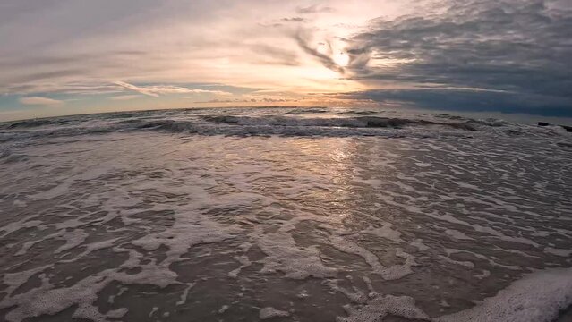 4k footage at sunset over Madeira Beach near St Petersburg, Florida, USA