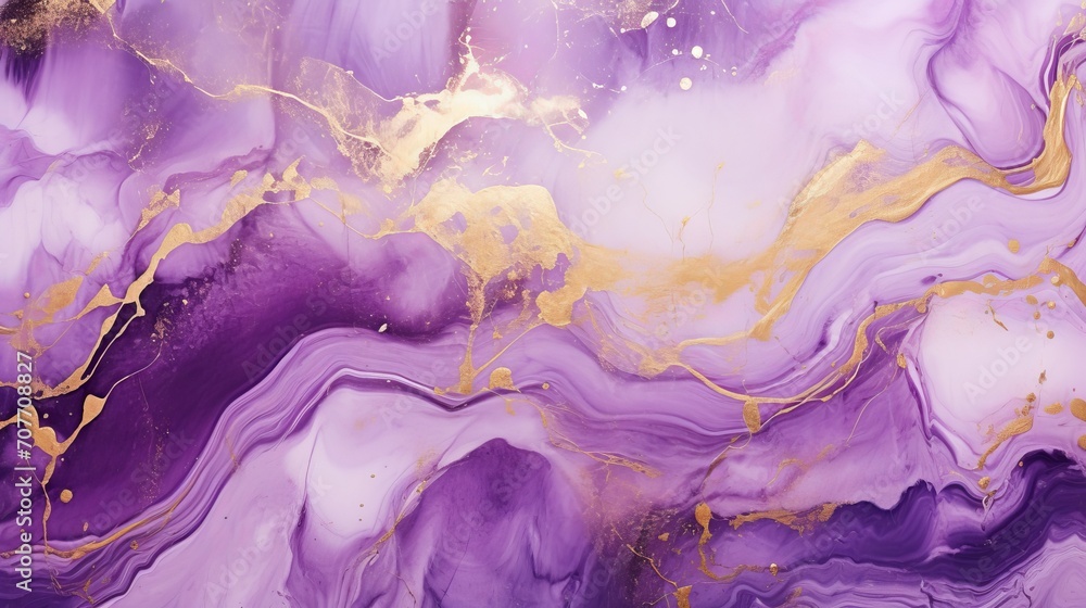 Poster abstract purple paint background with marble pattern. artistic texture with swirls and veins of colo