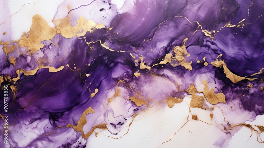 Poster abstract purple paint background with marble pattern. artistic texture with swirls and veins of colo